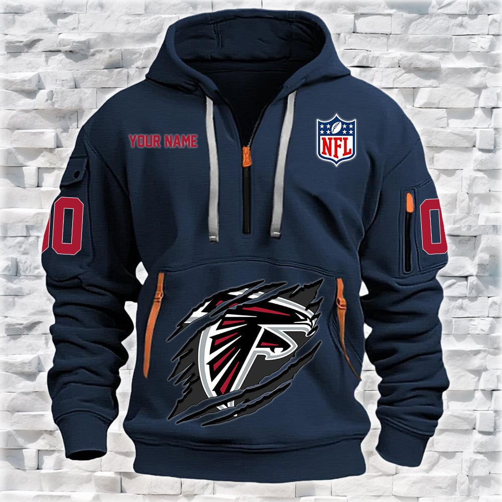 Atlanta Falcons New Personalized Quarter Zip Hoodie Limited Edition NA017