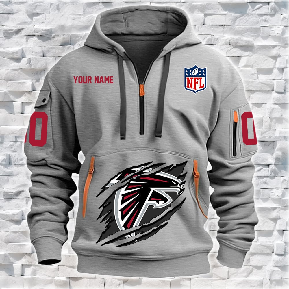 Atlanta Falcons New Personalized Quarter Zip Hoodie Limited Edition NA017