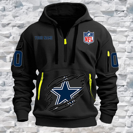 Dallas Cowboys New Personalized Quarter Zip Hoodie Limited Edition NA024