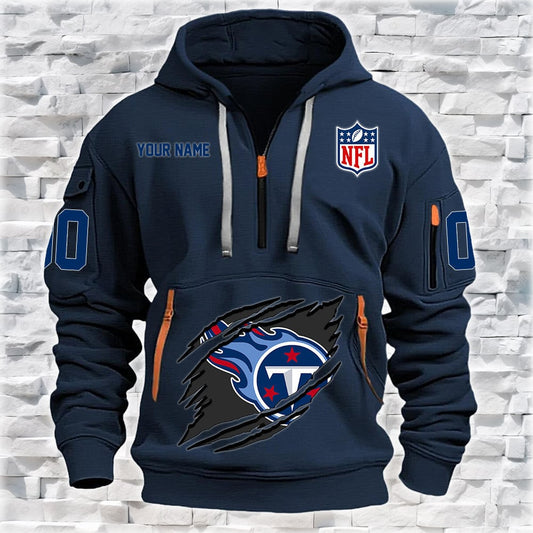 Tennessee Titans New Personalized Quarter Zip Hoodie Limited Edition NA031