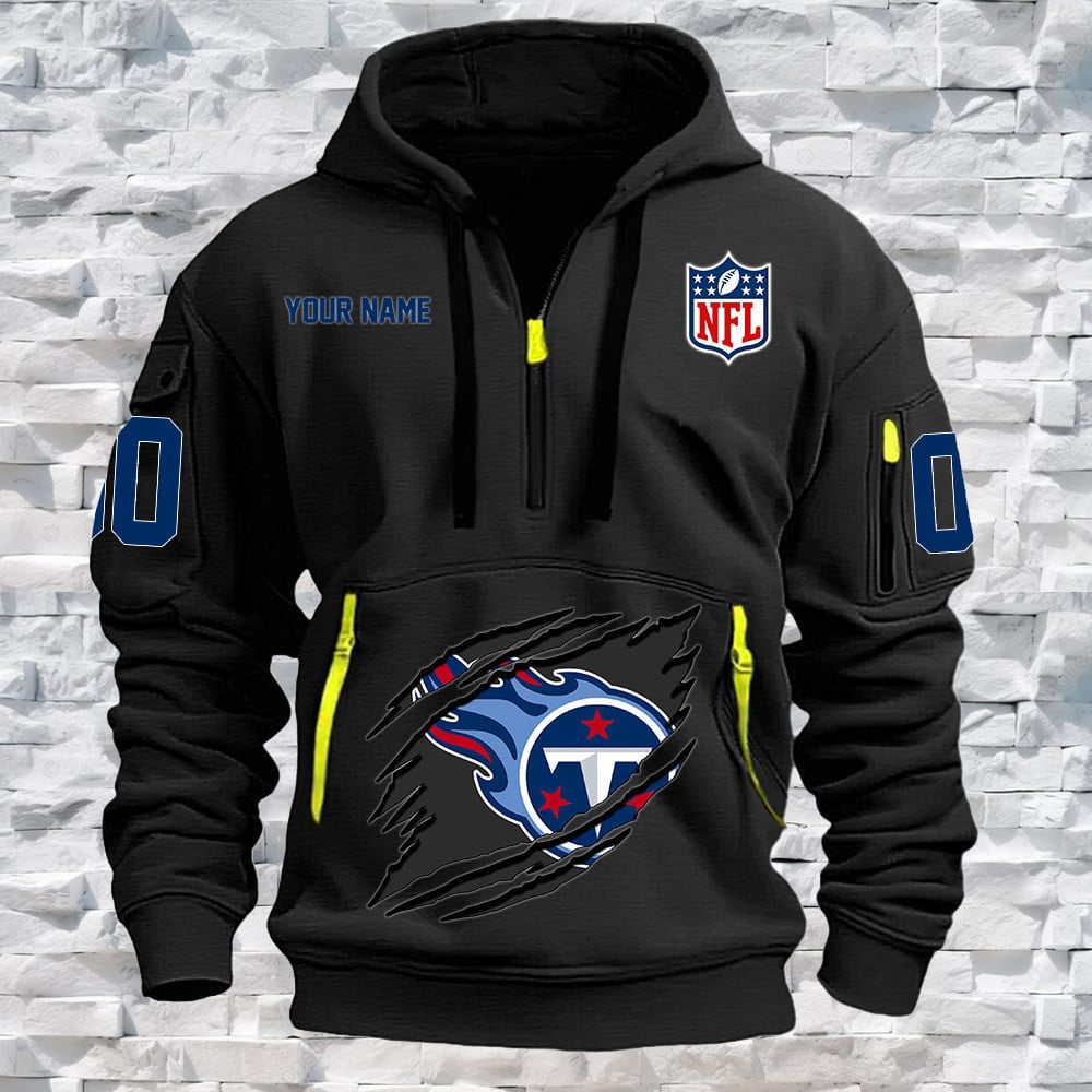 Tennessee Titans New Personalized Quarter Zip Hoodie Limited Edition NA031