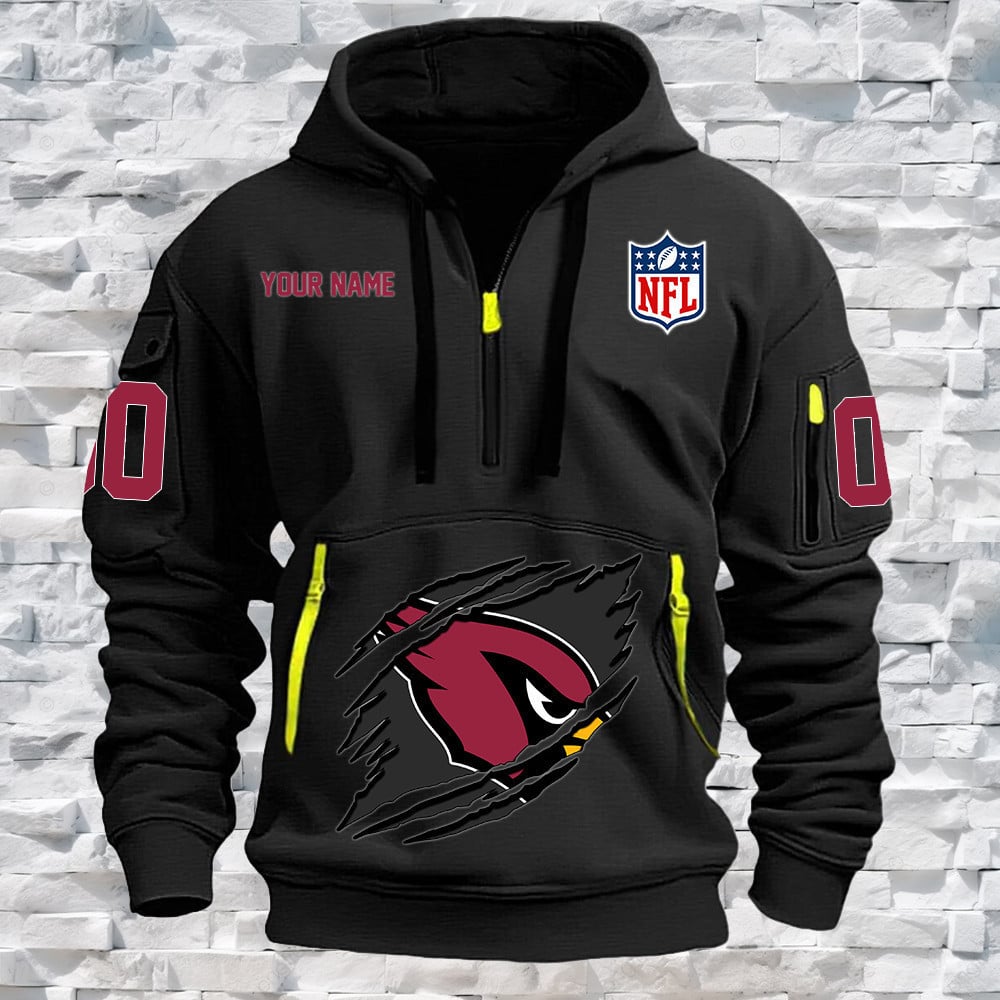 Arizona Cardinals New Personalized Quarter Zip Hoodie Limited Edition NA030