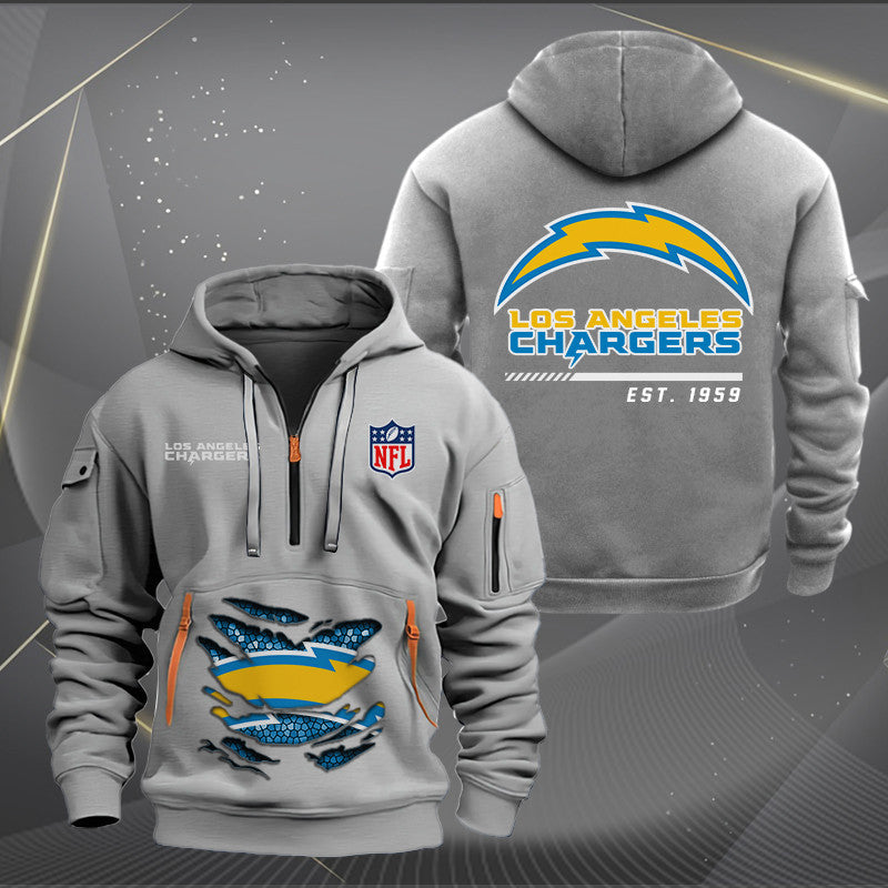 Los Angeles Chargers New Personalized Quarter Zip Hoodie Limited Edition AZBTQZH000112