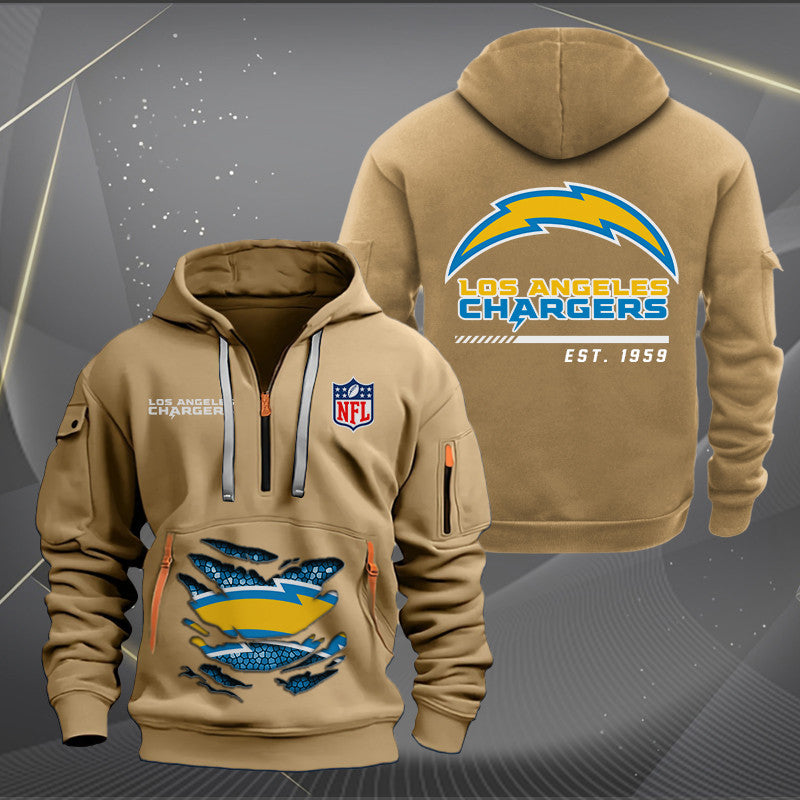 Los Angeles Chargers New Personalized Quarter Zip Hoodie Limited Edition AZBTQZH000112
