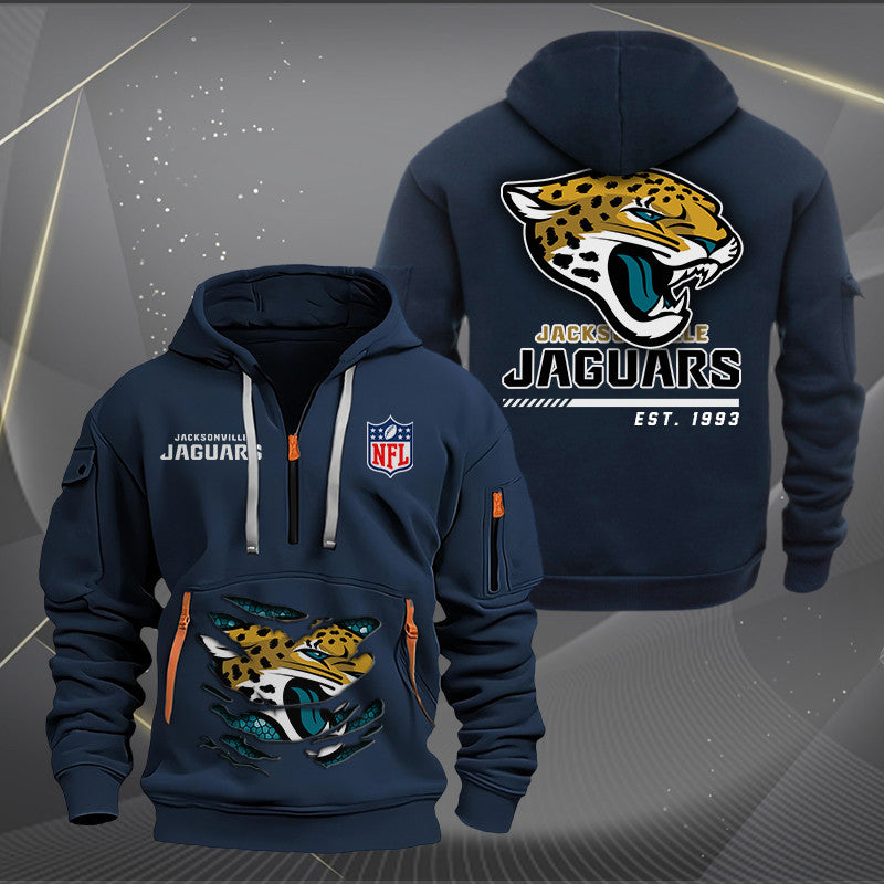 Jacksonville Jaguars  New Personalized Quarter Zip Hoodie Limited Edition AZBTQZH000109