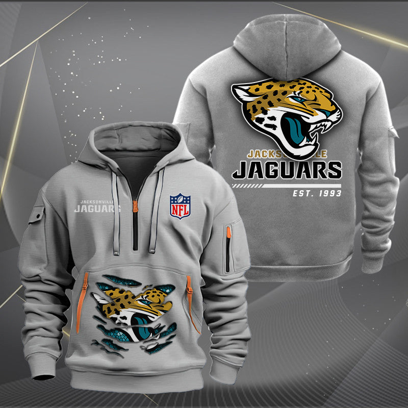 Jacksonville Jaguars  New Personalized Quarter Zip Hoodie Limited Edition AZBTQZH000109