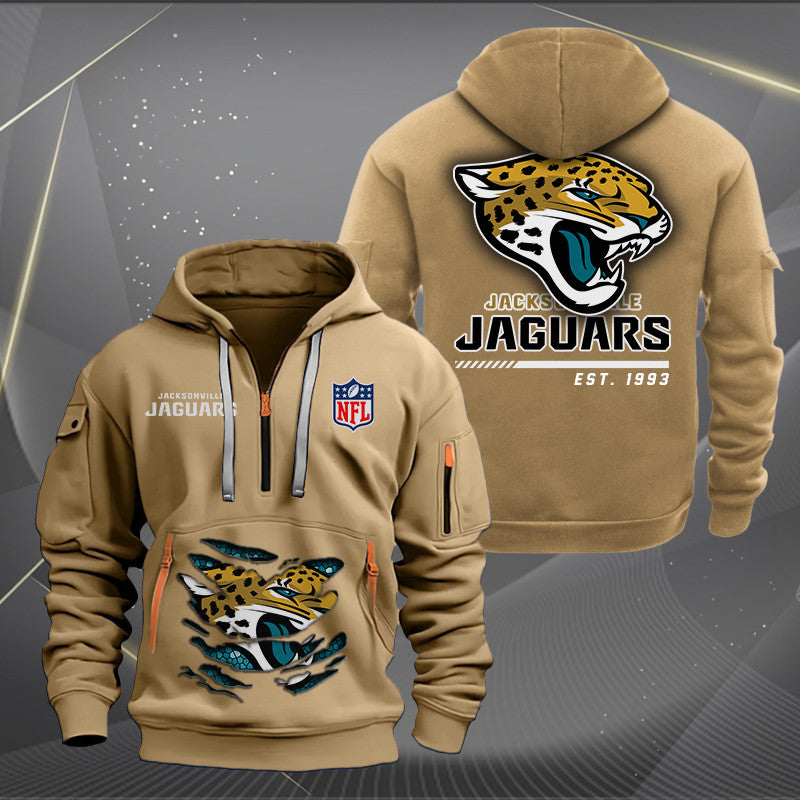 Jacksonville Jaguars  New Personalized Quarter Zip Hoodie Limited Edition AZBTQZH000109