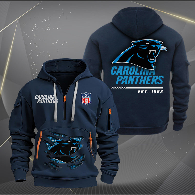 Carolina Panthers  New Personalized Quarter Zip Hoodie Limited Edition AZBTQZH000099