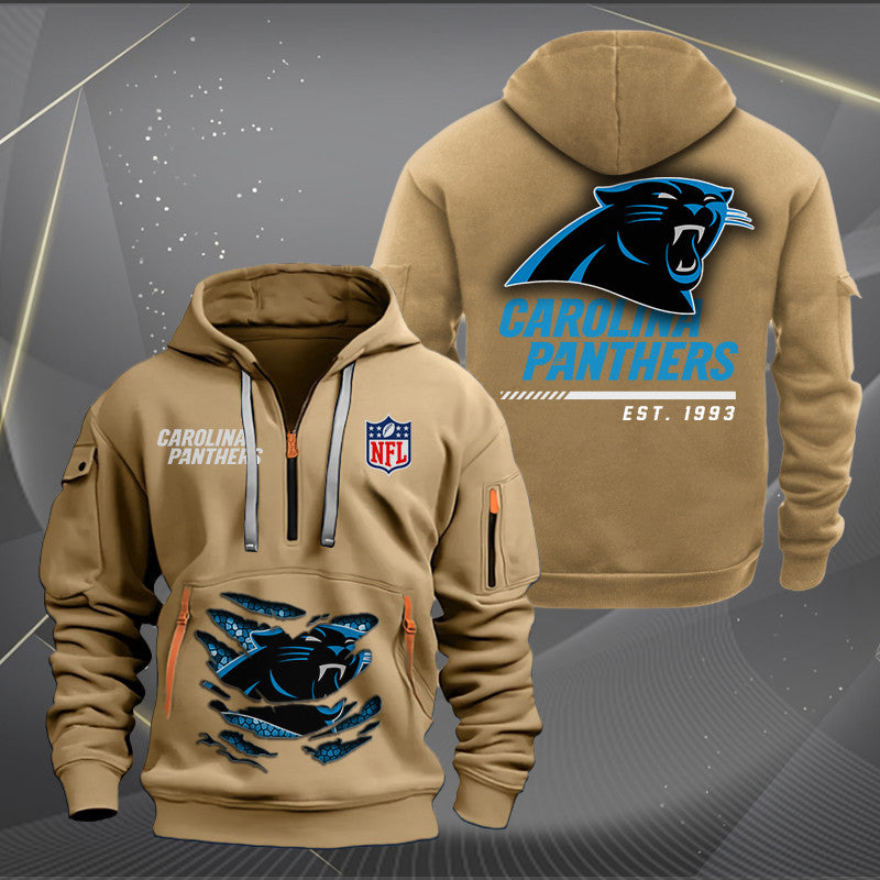 Carolina Panthers  New Personalized Quarter Zip Hoodie Limited Edition AZBTQZH000099