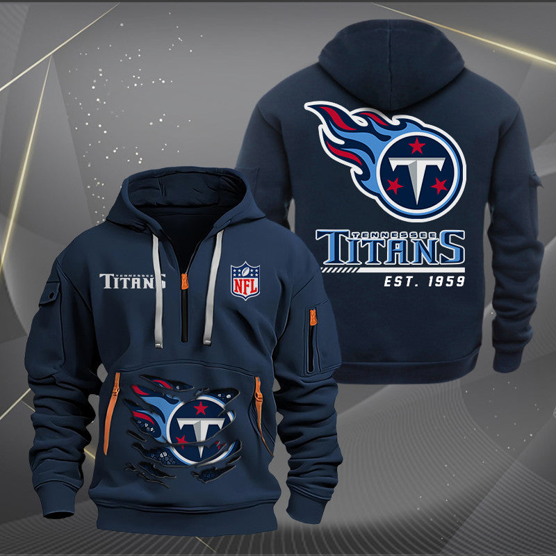 Tennessee Titans  New Personalized Quarter Zip Hoodie Limited Edition AZBTQZH000125