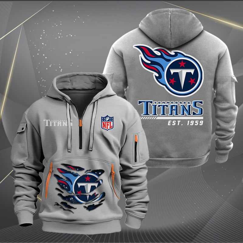 Tennessee Titans  New Personalized Quarter Zip Hoodie Limited Edition AZBTQZH000125