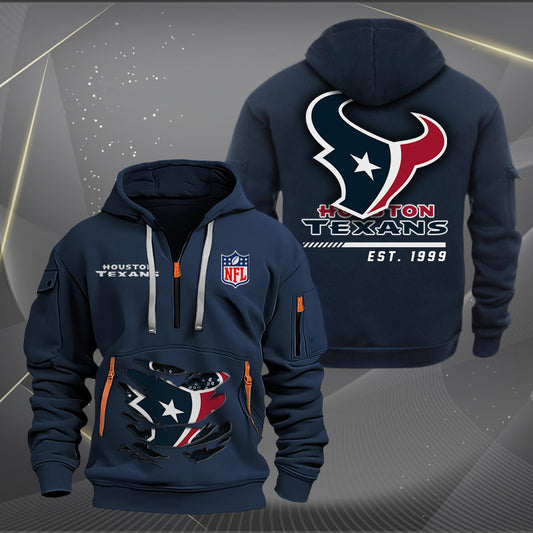 Houston Texans  New Personalized Quarter Zip Hoodie Limited Edition AZBTQZH000107