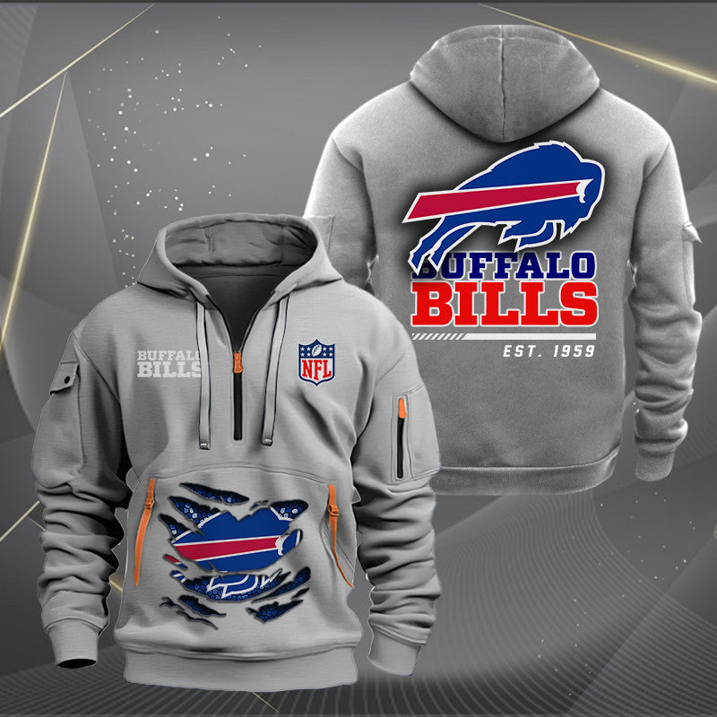 Buffalo Bills  New Personalized Quarter Zip Hoodie Limited Edition AZBTQZH000098