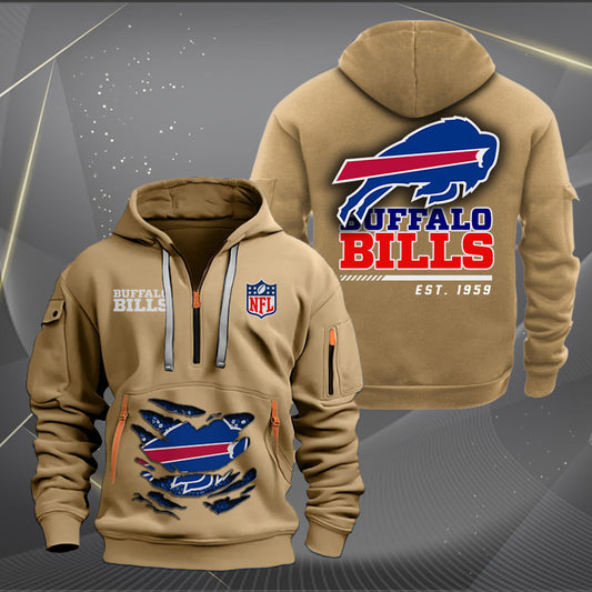Buffalo Bills  New Personalized Quarter Zip Hoodie Limited Edition AZBTQZH000098