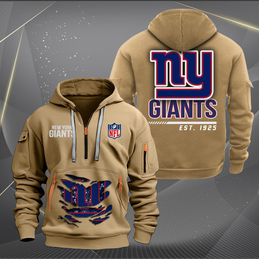 New York Giants New Personalized Quarter Zip Hoodie Limited Edition AZBTQZH000118