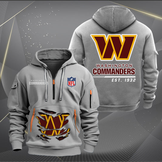 Washington Commanders  New Personalized Quarter Zip Hoodie Limited Edition AZBTQZH000126