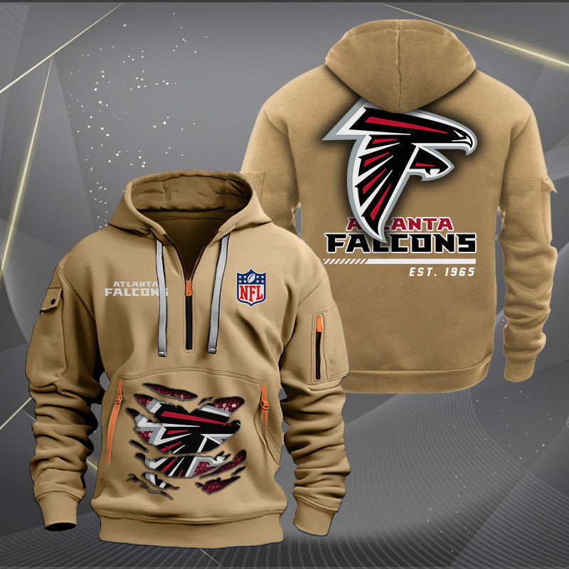 Atlanta Falcons  New Personalized Quarter Zip Hoodie Limited Edition AZBTQZH000096