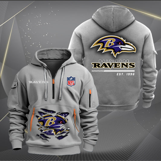 Baltimore Ravens  New Personalized Quarter Zip Hoodie Limited Edition AZBTQZH000097
