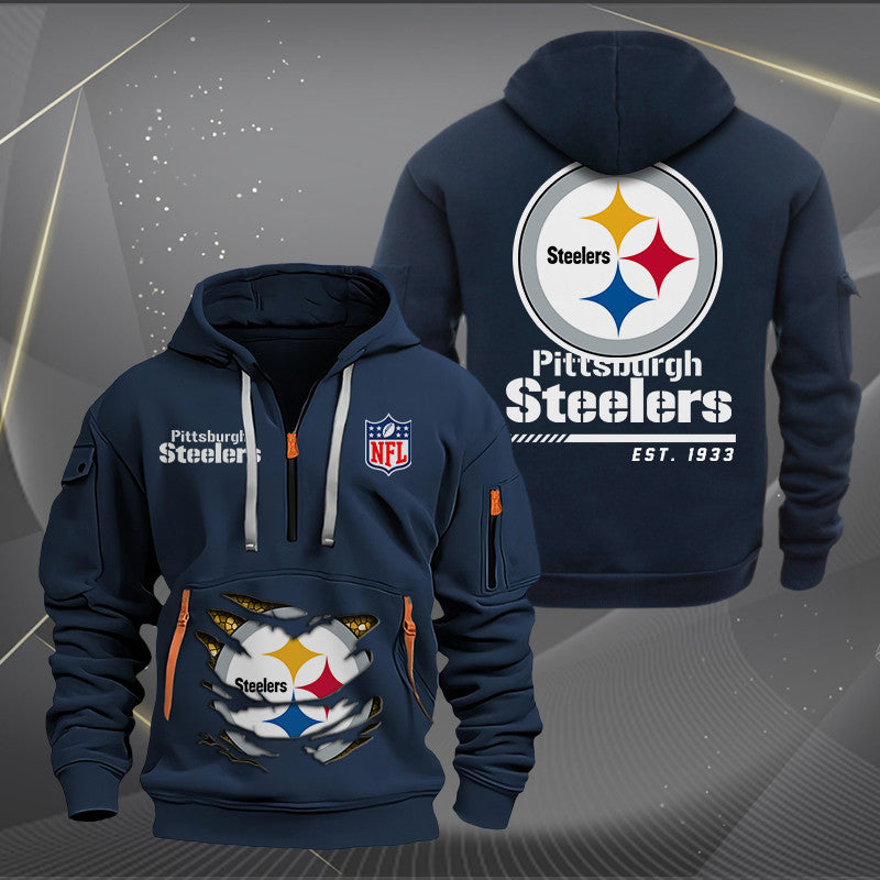 Pittsburgh Steelers  New Personalized Quarter Zip Hoodie Limited Edition AZBTQZH000121