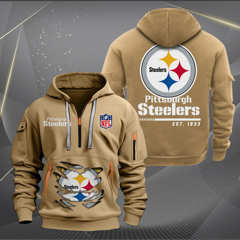 Pittsburgh Steelers  New Personalized Quarter Zip Hoodie Limited Edition AZBTQZH000121