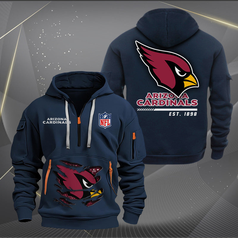 Arizona Cardinals  New Personalized Quarter Zip Hoodie Limited Edition AZBTQZH000095