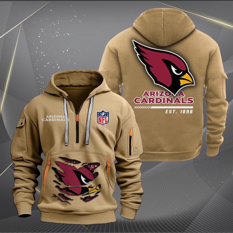 Arizona Cardinals  New Personalized Quarter Zip Hoodie Limited Edition AZBTQZH000095