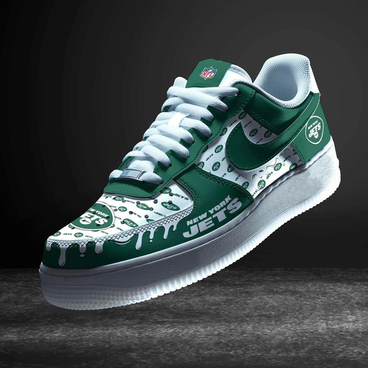 New York Jets New Personalized AF1-1 Sneakers  AZDDAF1000004