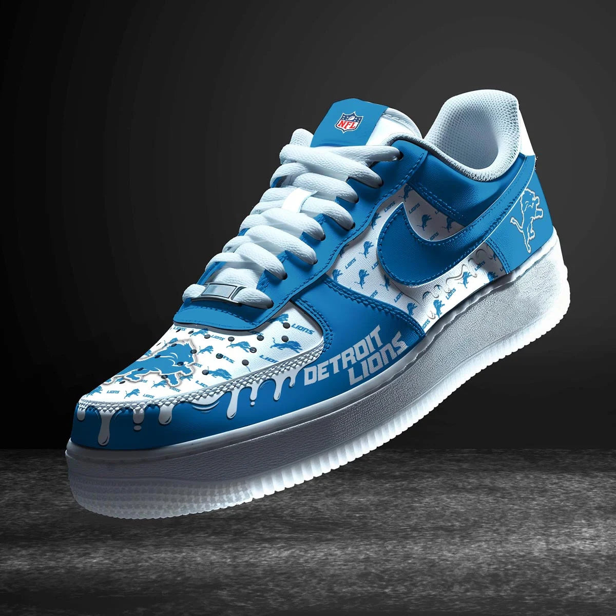 Detroit Lions New Personalized AF1-1 Sneakers  AZDDAF1000006