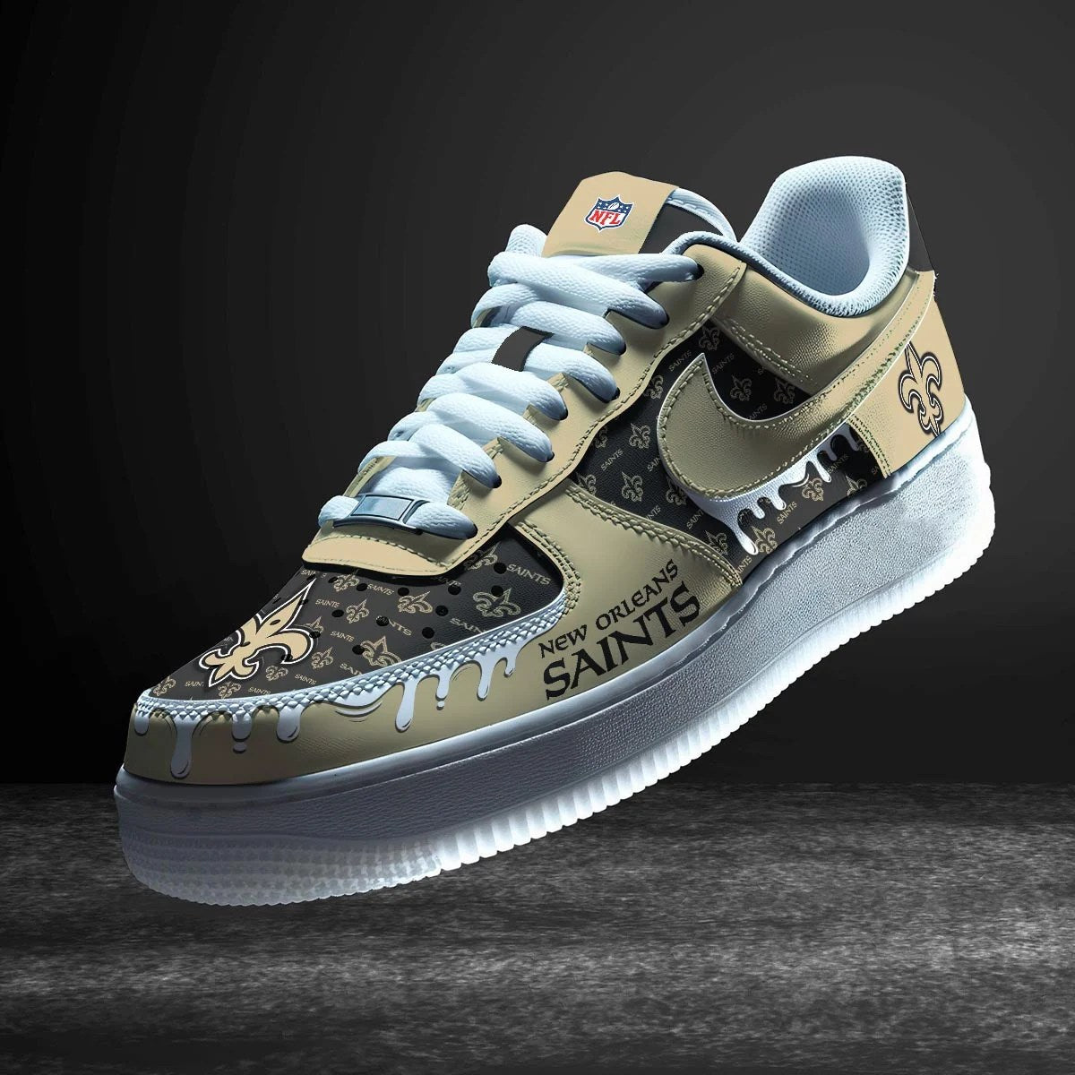 New Orleans Saints New Personalized AF1-1 Sneakers  AZDDAF1000032