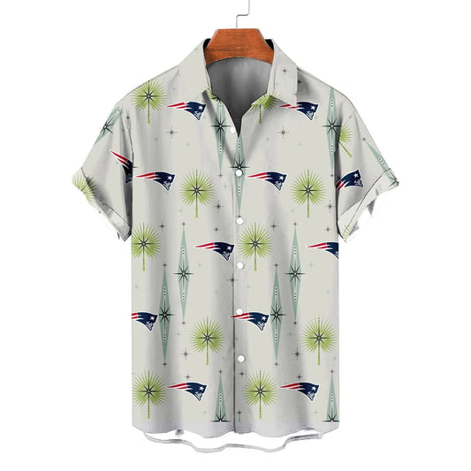 New England Patriots Summer Hawaiian Shirt Logo AZBTHWS000027