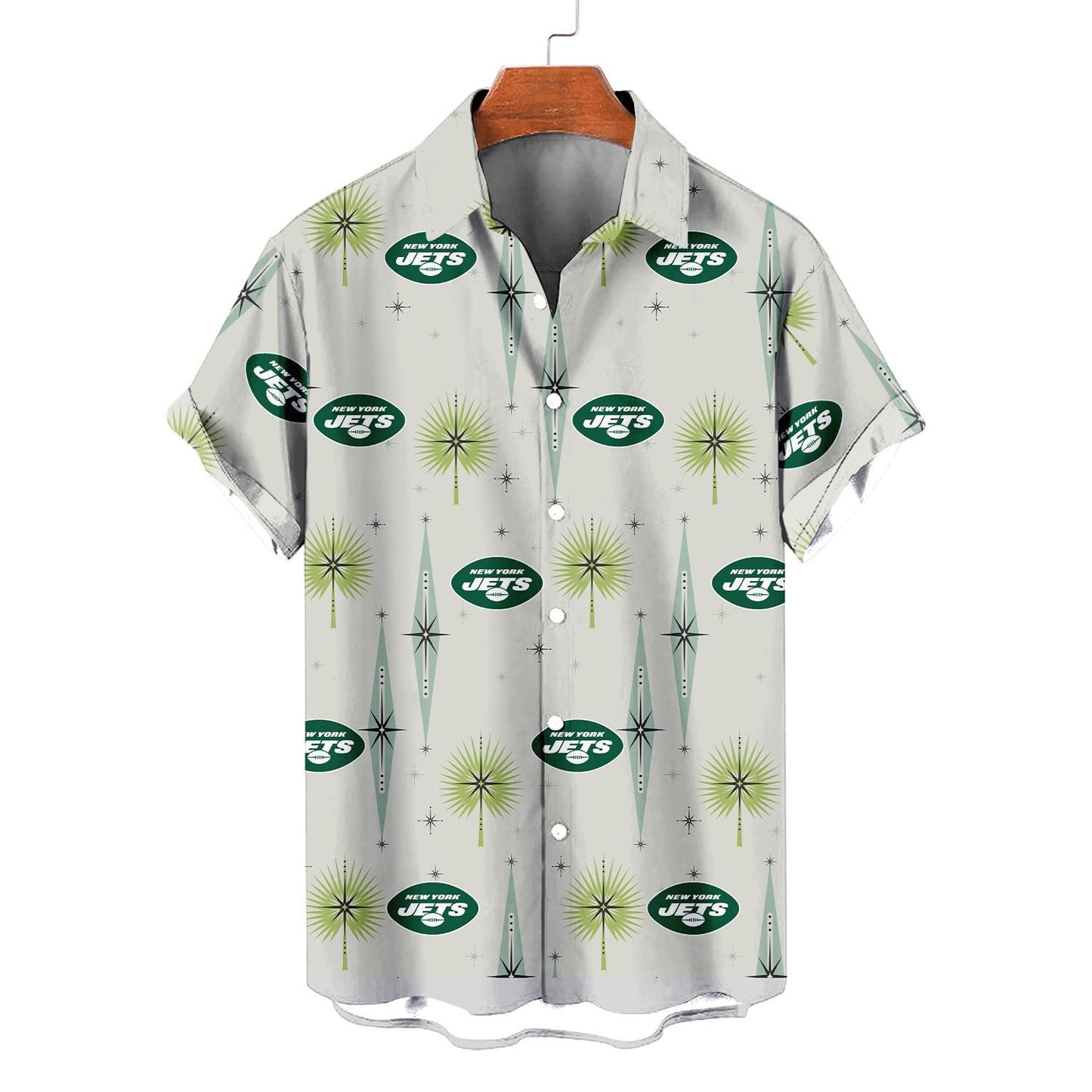 New York Jets Summer Hawaiian Shirt Logo AZBTHWS000019