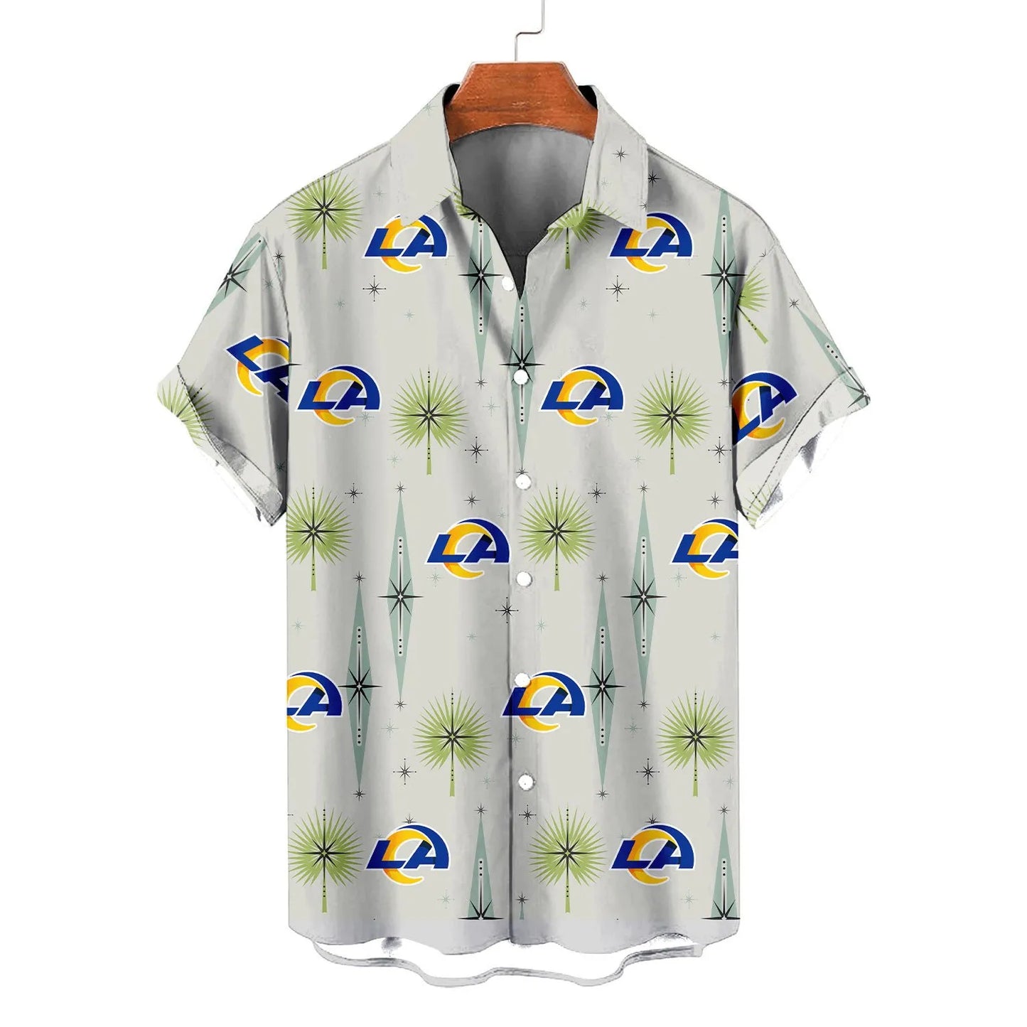 Los Angeles Rams Summer Hawaiian Shirt Logo AZBTHWS000030