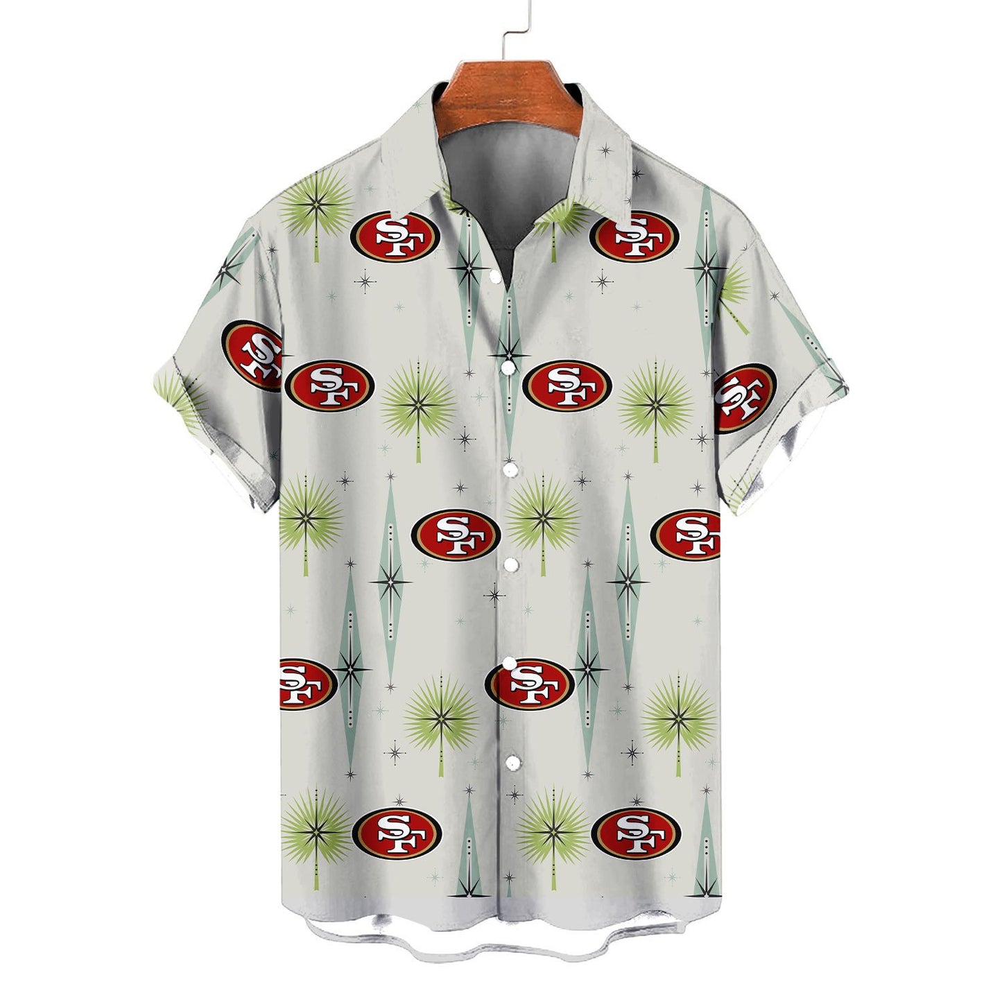 San Francisco 49ers Summer Hawaiian Shirt Logo AZBTHWS000018