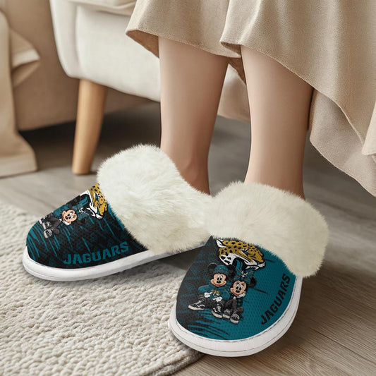 Jacksonville Jaguars Winter Comfy Cotton Fuzzy Slippers AZBTFSL000026