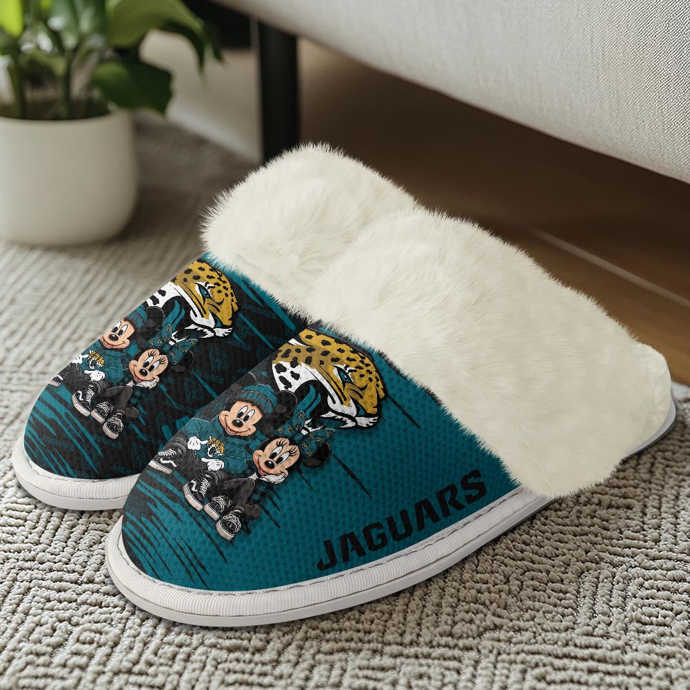 Jacksonville Jaguars Winter Comfy Cotton Fuzzy Slippers AZBTFSL000026