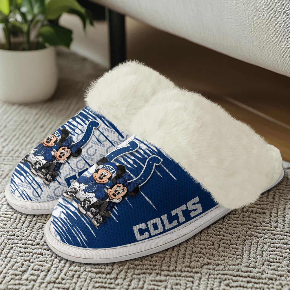 Indianapolis Colts Winter Comfy Cotton Fuzzy Slippers AZBTFSL000010