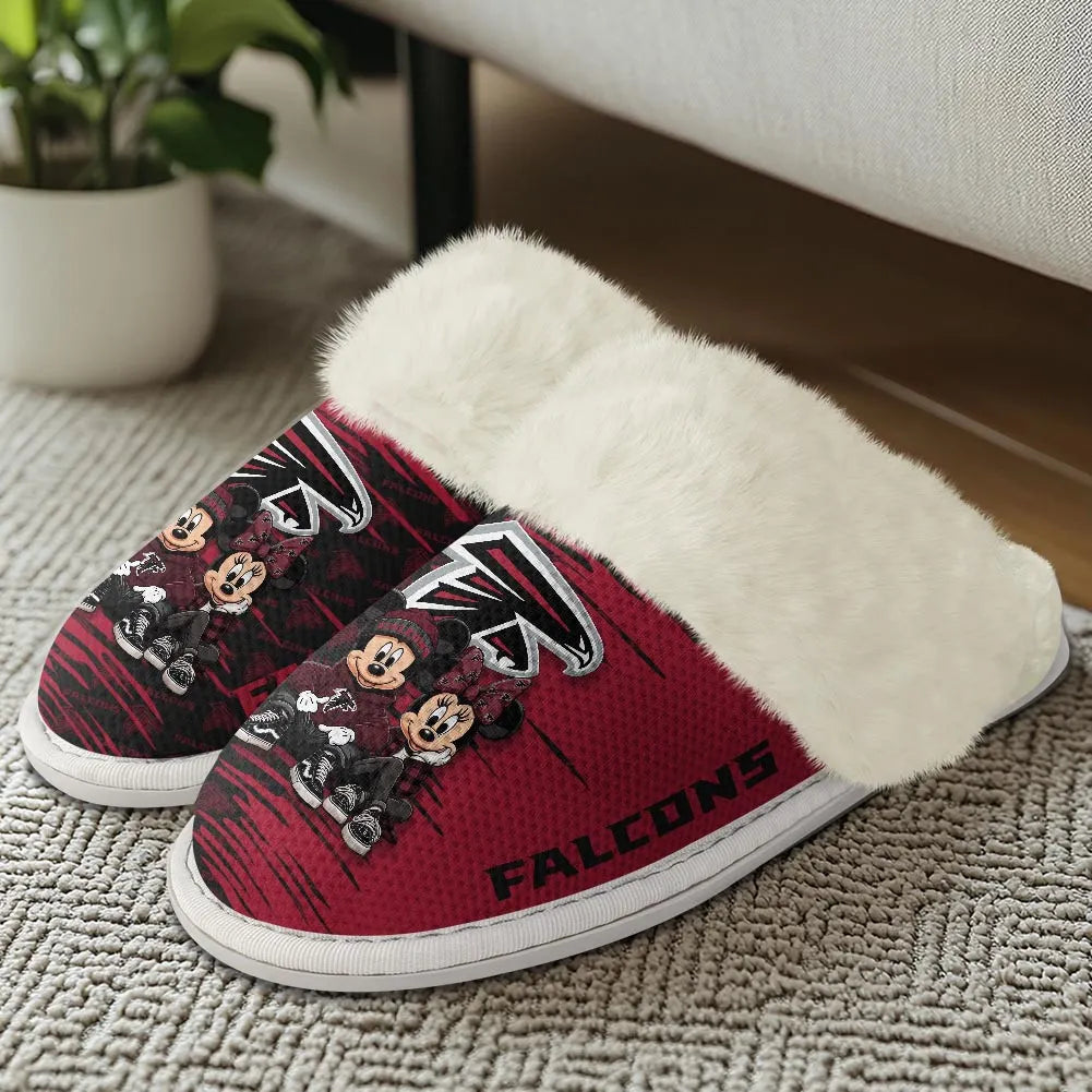 Atlanta Falcons Winter Comfy Cotton Fuzzy Slippers AZBTFSL000016
