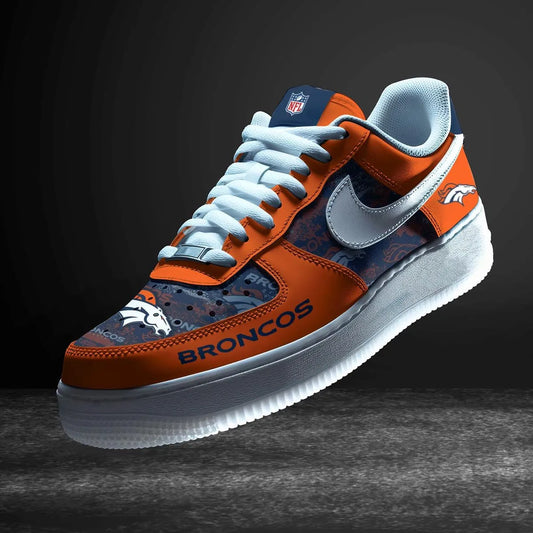 Denver Broncos Personalized  AF1-1 Logo Pattern Sneakers AZBTAF1000336