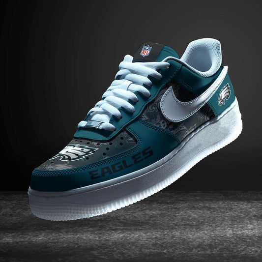 Philadelphia Eagles Personalized  AF1-1 Logo Pattern Sneakers AZBTAF1000341