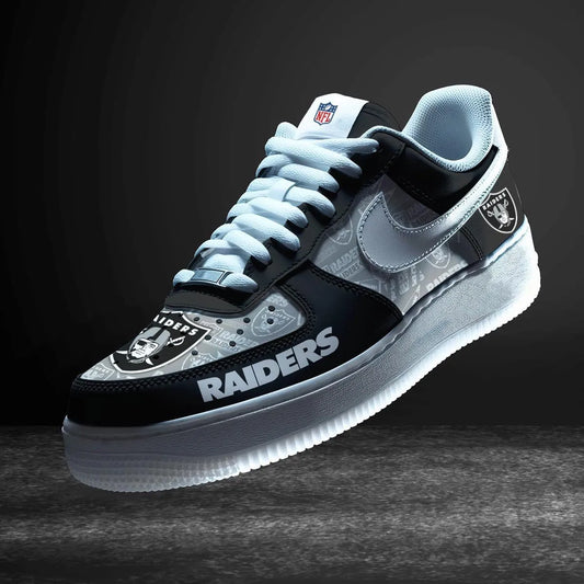Las Vegas Raiders Personalized  AF1-1 Logo Pattern Sneakers AZBTAF1000347
