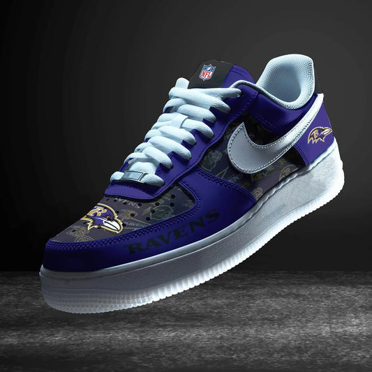 Baltimore Ravens Personalized  AF1-1 Logo Pattern Sneakers AZBTAF1000348