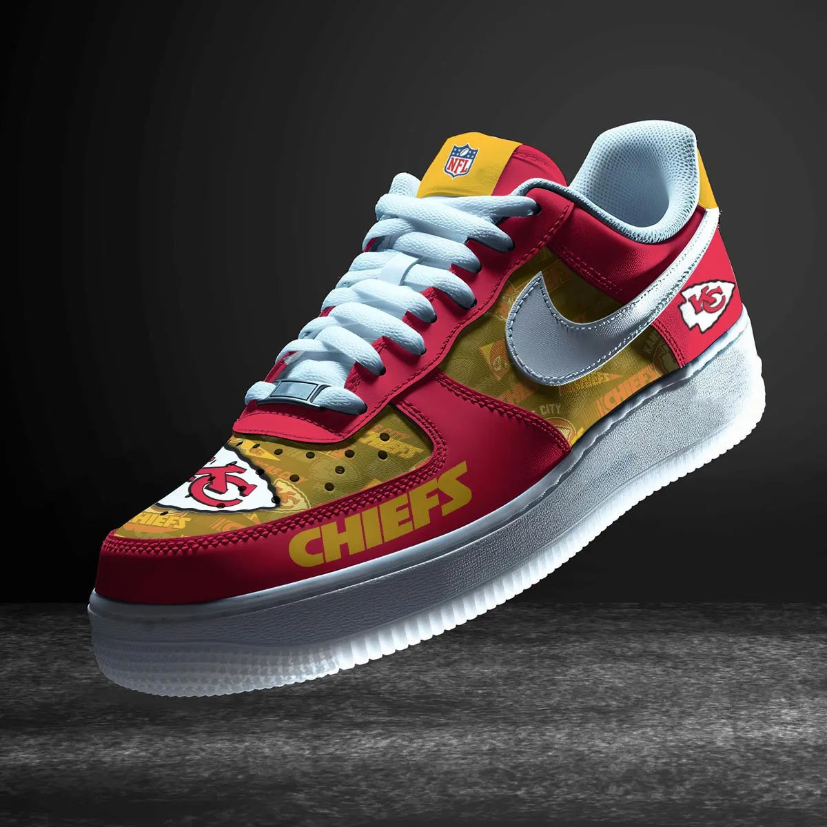 Kansas City Chiefs Personalized  AF1-1 Logo Pattern Sneakers AZBTAF1000346