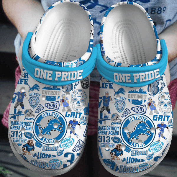 Detroit Lions Clogs Shoes AZBTCL000043