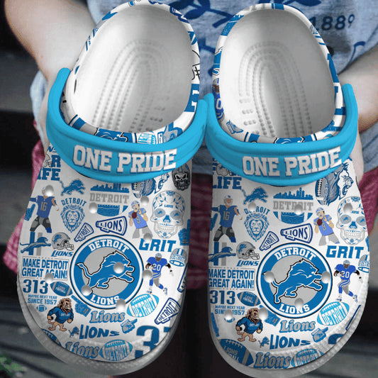 Detroit Lions Clogs Shoes AZBTCL000043