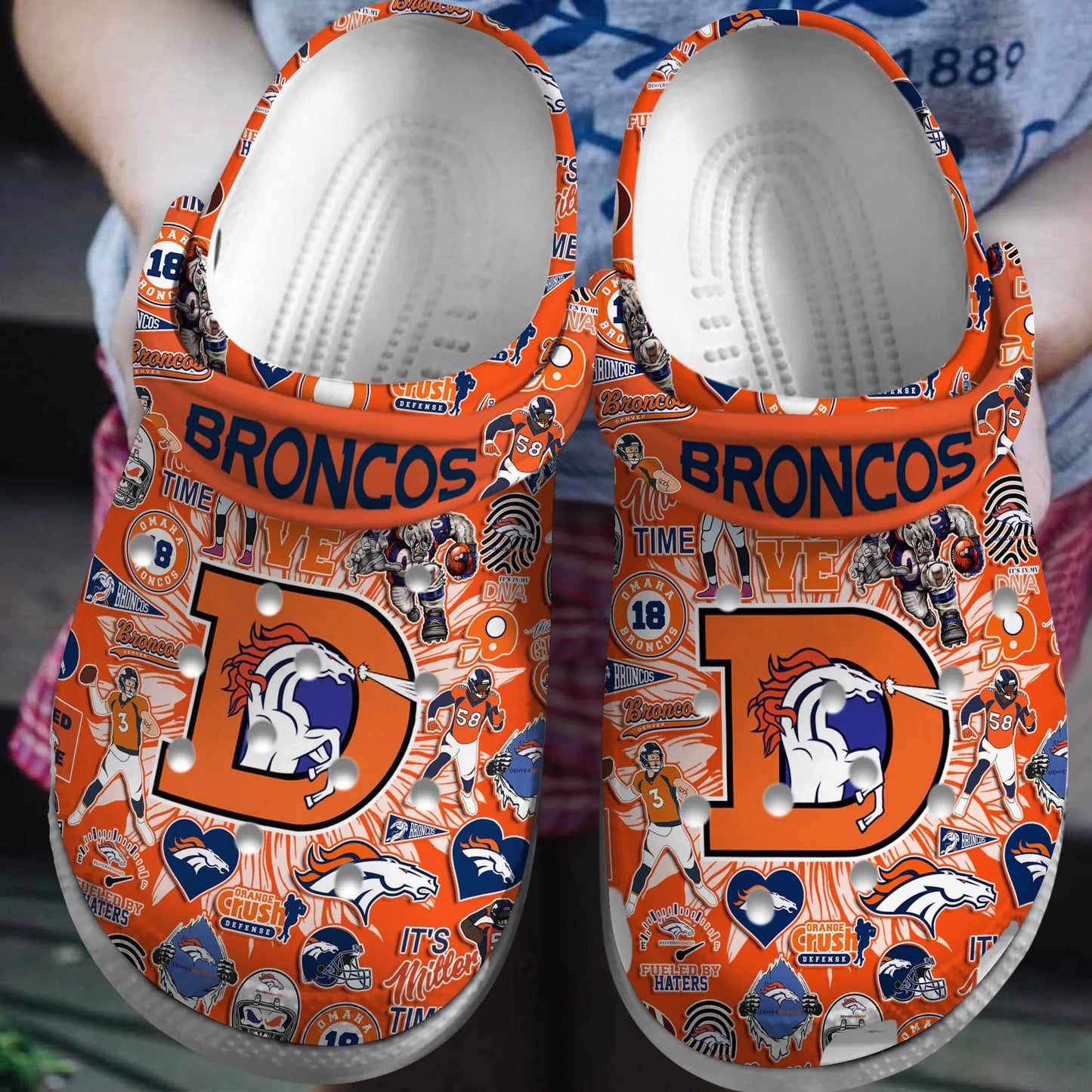 Denver Broncos Clogs Shoes AZBTCL000007