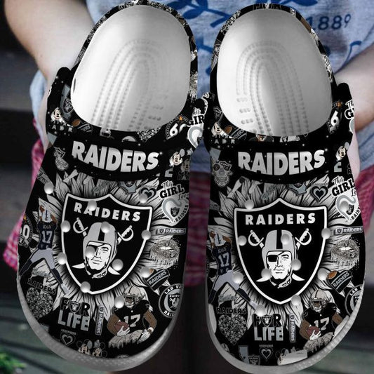 Las Vegas Raiders Clogs Shoes AZBTCL000042