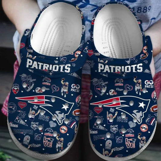 New England Patriots Clogs Shoes AZBTCL000036