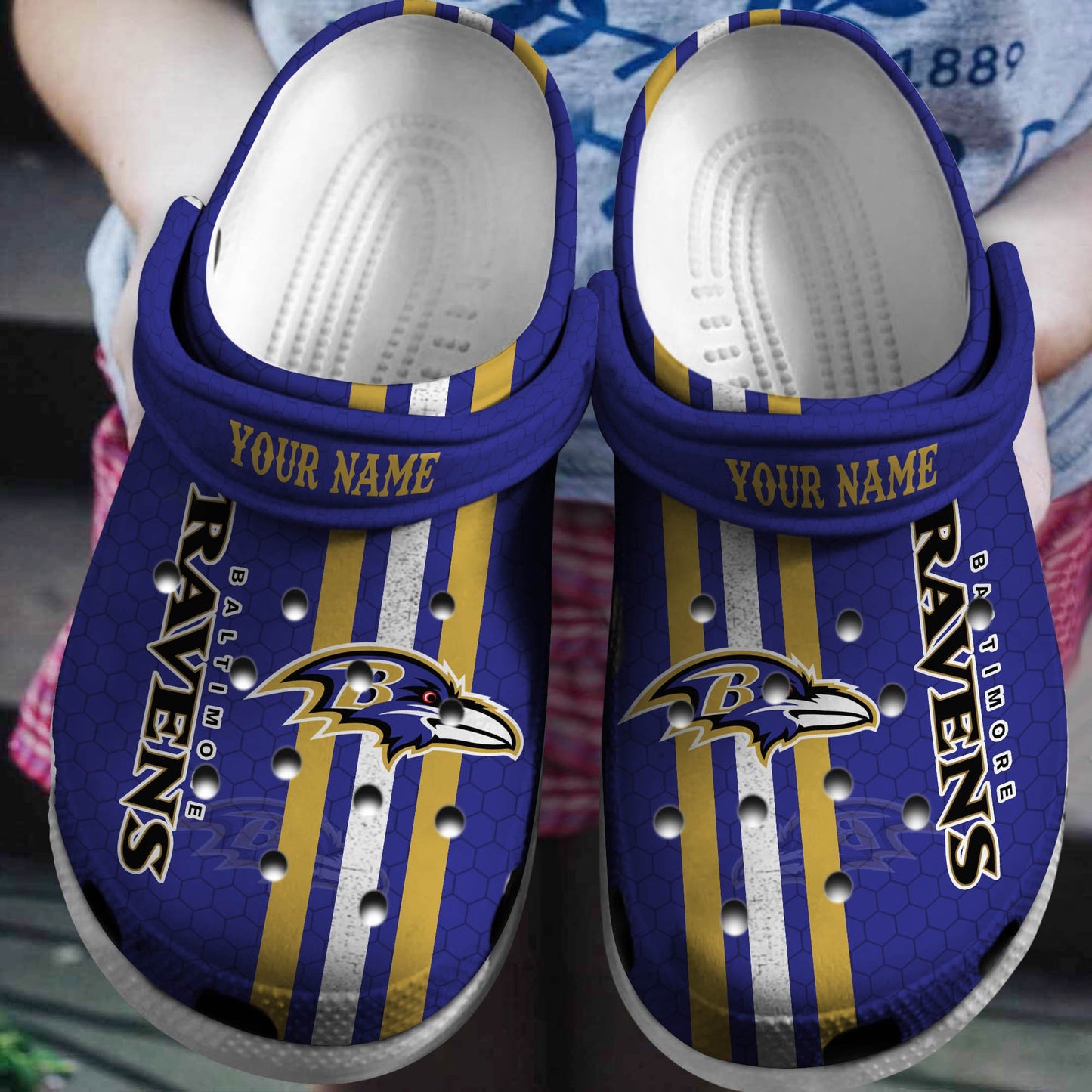 Baltimore Ravens Clogs Shoes AZBTCL000021