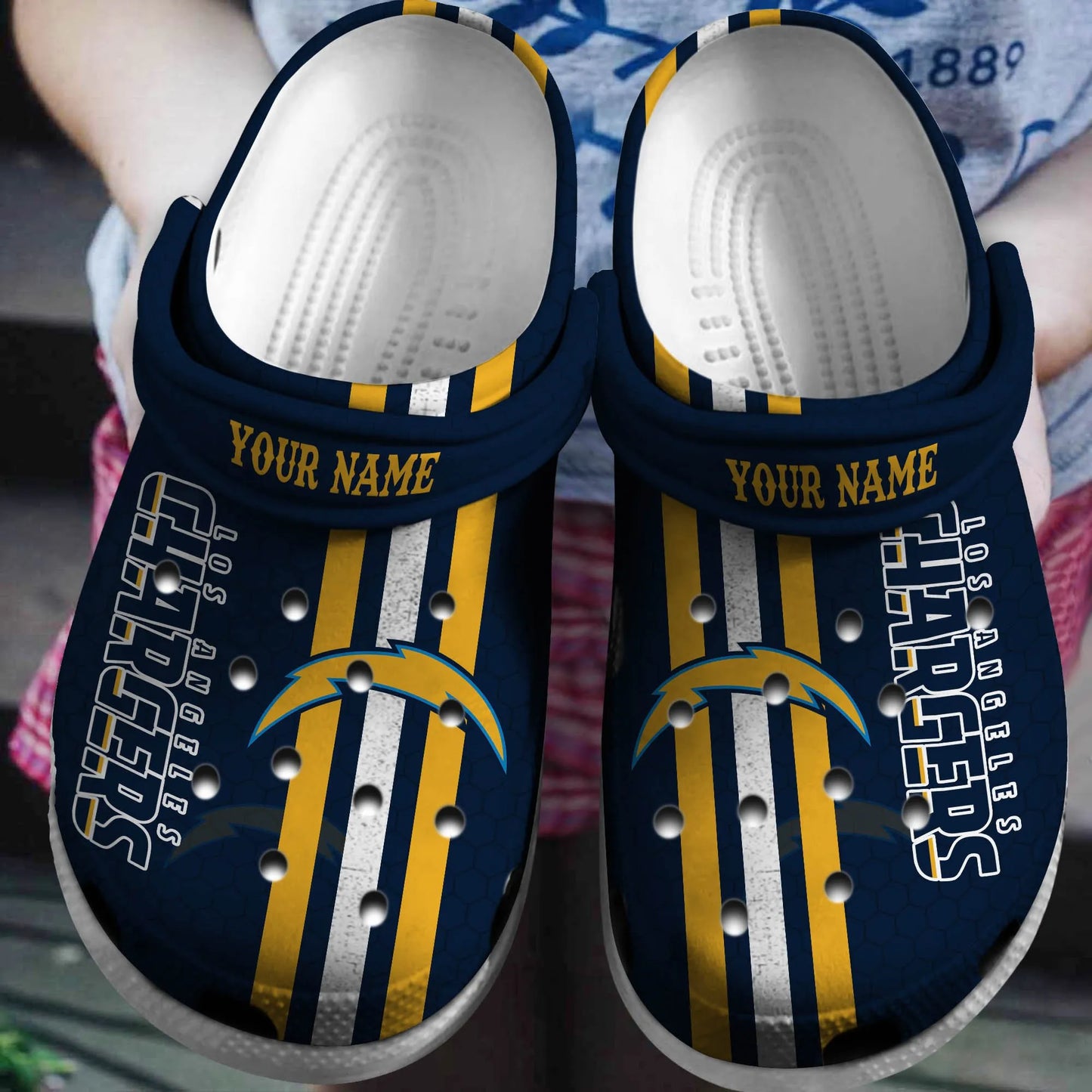 Los Angeles Chargers Clogs Shoes AZBTCL000039