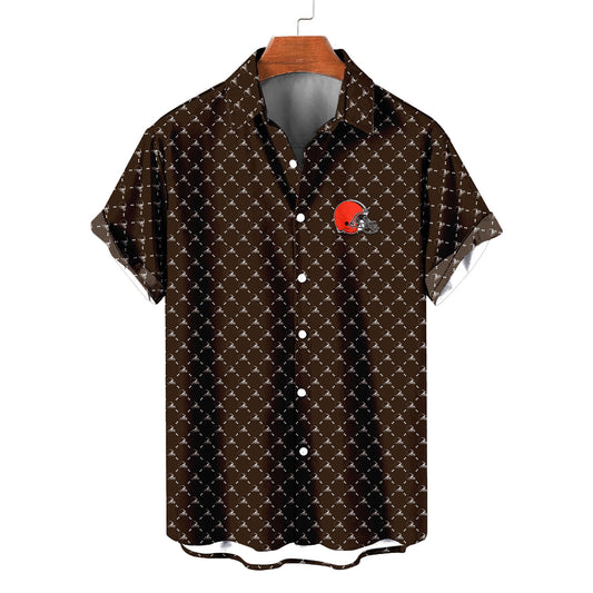 Cleveland Browns Summer Hawaiian Shirt Logo D2 AZBTHWS000103